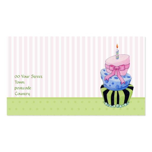 Colorful Cake Business Card (back side)