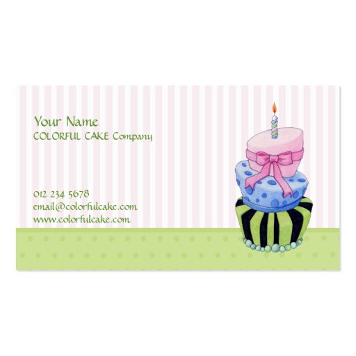 Colorful Cake Business Card (front side)