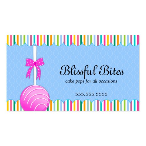 Colorful Cake Pops Business Cards