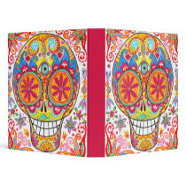 Colorful Calavera Binder