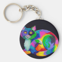 Colorful Calico Key Chain
