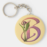 Colorful Calla Initial B Key Chains