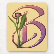 Colorful Calla Initial B mousepads