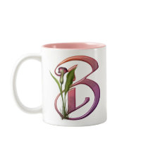 Colorful Calla Initial B Mugs