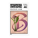 Colorful Calla Initial B Stamp