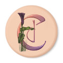 Colorful Calla Initial C magnets