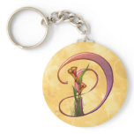 Colorful Calla Initial D Keychains