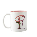 Colorful Calla Initial F mugs