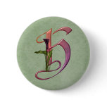 Colorful Calla Initial H Button