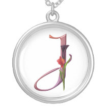 Colorful Calla Initial J Custom Jewelry