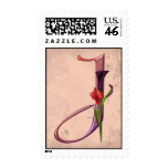 Colorful Calla Initial J Stamp