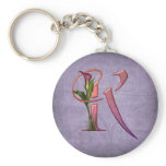Colorful Calla Initial K Key Chain