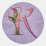 Colorful Calla Initial K Sticker