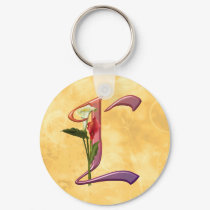 Colorful Calla Initial L keychains