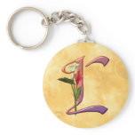 Colorful Calla Initial L Keychains