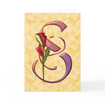 Colorful Calla Initial S Card