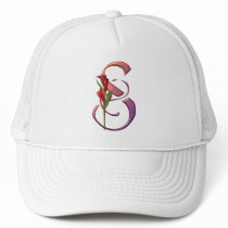 Colorful Calla Initial S Trucker Hat