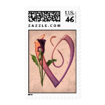 Colorful Calla Initial V Postage Stamps