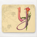 Colorful Calla Initial Y mousepads