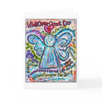 Colorful Cancer Angel Card