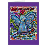 Colorful Cancer Angel Card cards