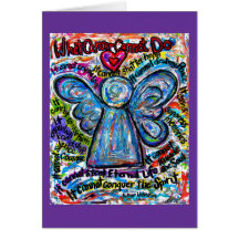 Colorful Cancer Angel Card