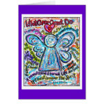 Colorful Cancer Angel Card cards