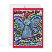 Colorful Cancer Angel Invitation