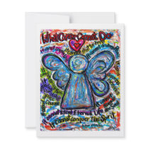 Colorful Cancer Angel Invitation