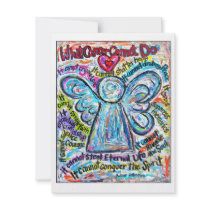 Colorful Cancer Angel Invitation
