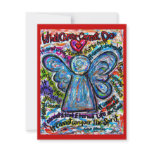 Colorful Cancer Angel Invitation or Invites