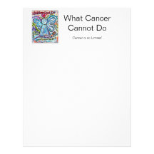 Colorful Cancer Angel Letterhead