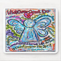 Colorful Cancer Angel Mousepad by donnabellasangels Colorful Cancer Angel Mousepad