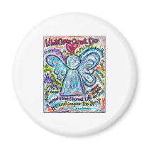 Colorful Cancer Angel Painting Magnets