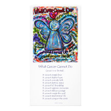 Colorful Cancer Angel Photo Card