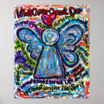 Colorful Cancer Angel Poster Art Print