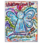 Colorful Cancer Angel T-shirt (Back is Blank)