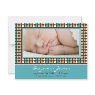 Colorful Birth Announcements