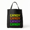 Colorful Candy Halloween Tote Bag by mariannegilliand Colorful Candy Halloween Tote Bag