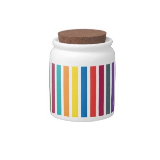 Colorful Candy Stripes Candy Dishes