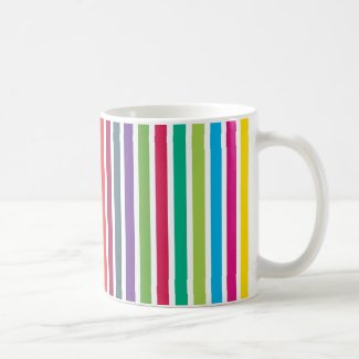 Colorful Candy Stripes Coffee Mugs