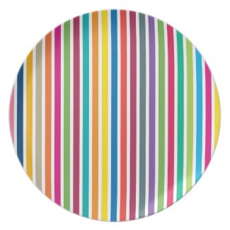 Colorful Candy Stripes Dinner Plates