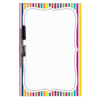 Colorful Candy Stripes Dry Erase Whiteboards