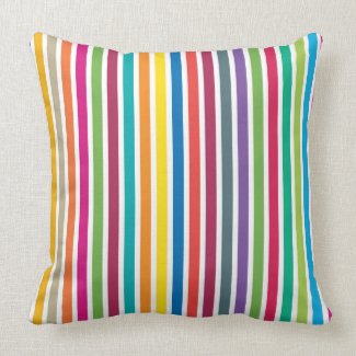 Colorful Candy Stripes Pillows