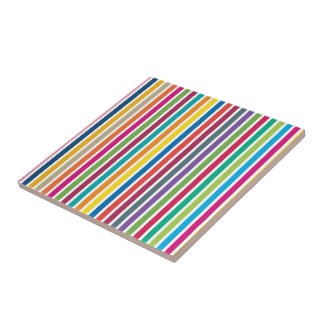 Colorful Candy Stripes Tile