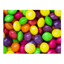 Colorful candy's background postcards