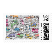 Colorful Canines postage