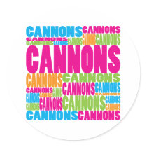 Colorful Cannons Round Sticker
