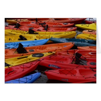 Colorful Card-Kayaks card