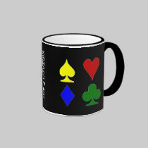 Colorful Card Suits Coffee Mug mugs